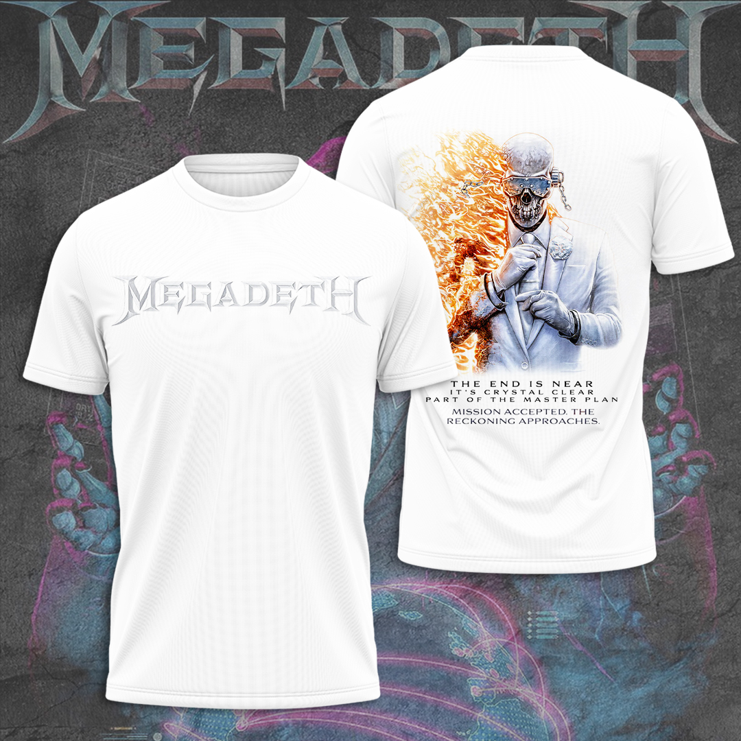 Megadeth Band 2026 Album Shirt White