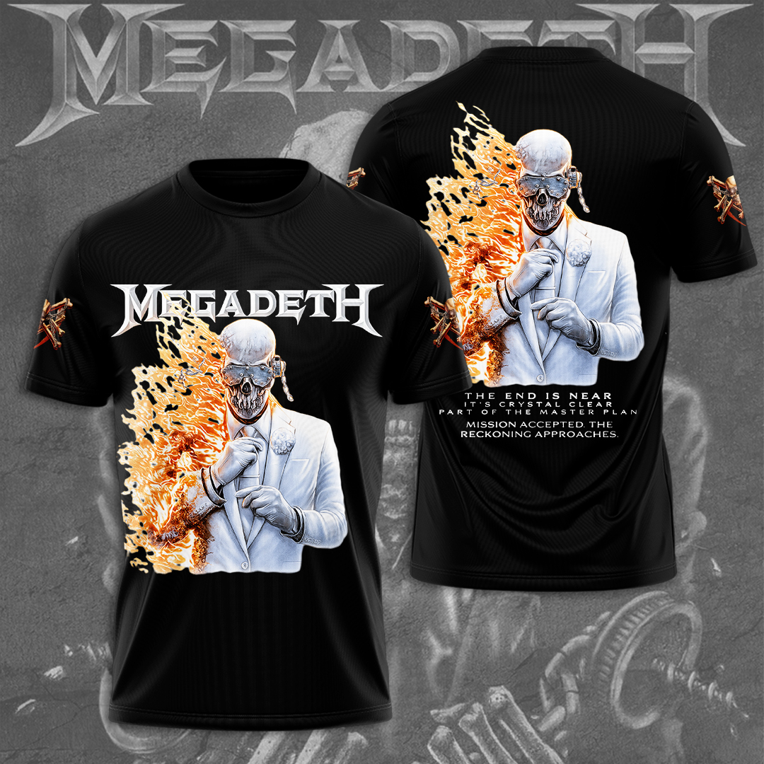 Megadeth 2026 Album Band Men Black Shirt