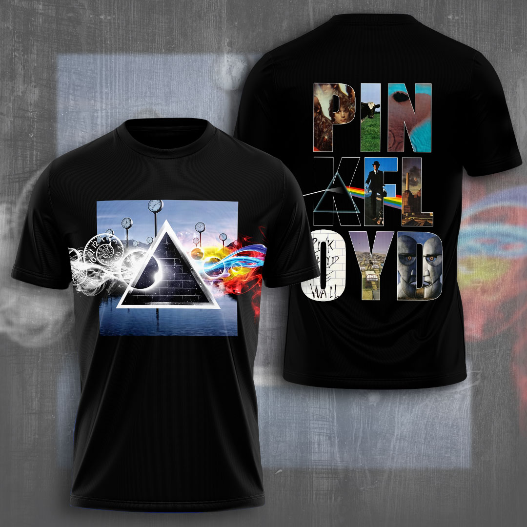 Pink Floyd Triangle Prism Shirt  Retro Geometry Design
