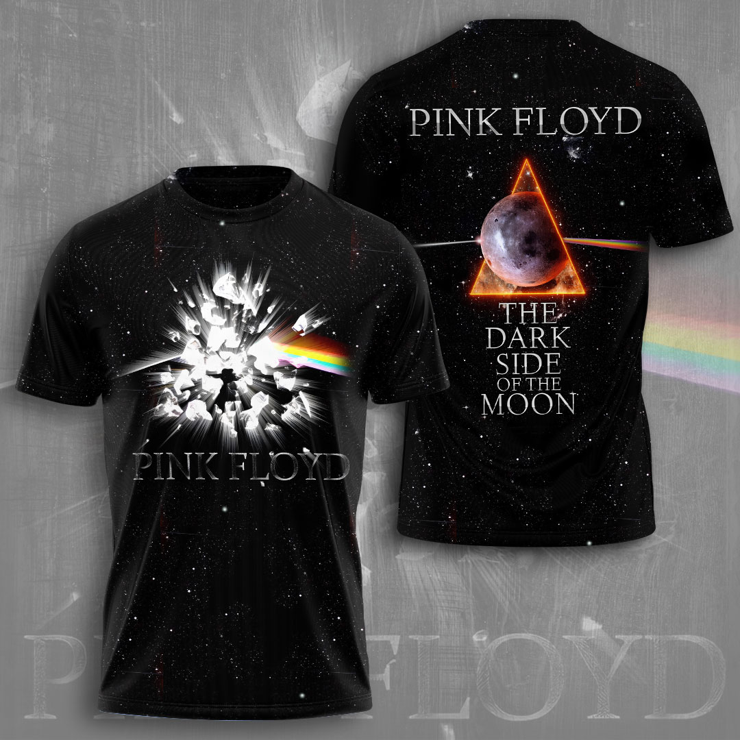 Pink Floyd Dark Side Classic Shirt  Retro Rainbow Edition
