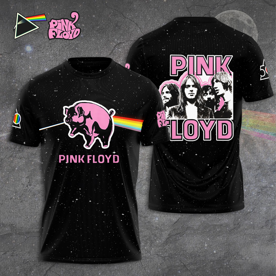 Pink Floyd Pink Pig Tee  Retro Cartoon Style