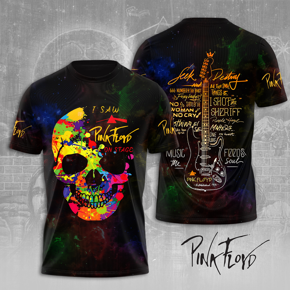 Pink Floyd Guitar Skull Shirt  50 Years Legacy Tour