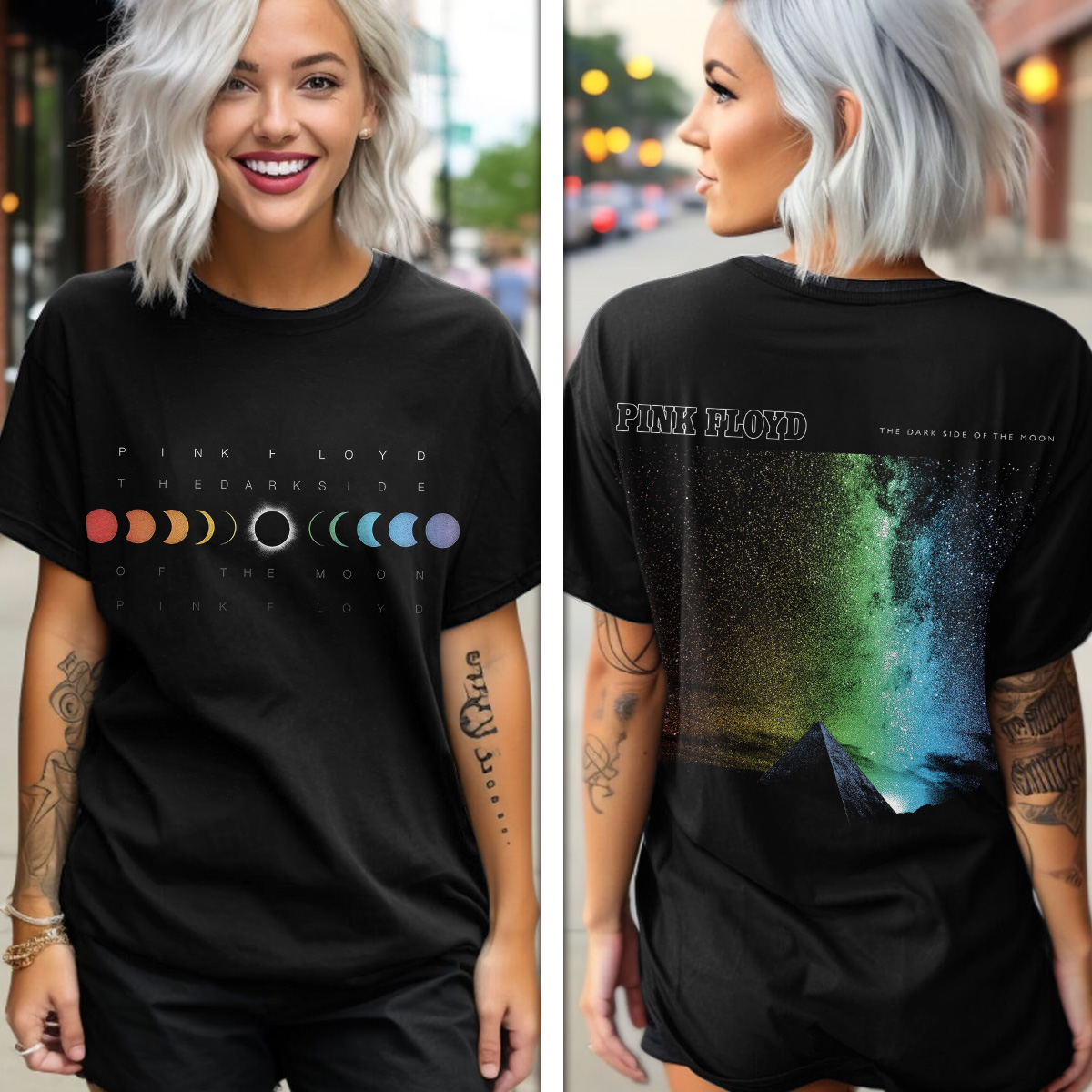 Pink Floyd Moon Phase Tee  Lunar Evolution Design