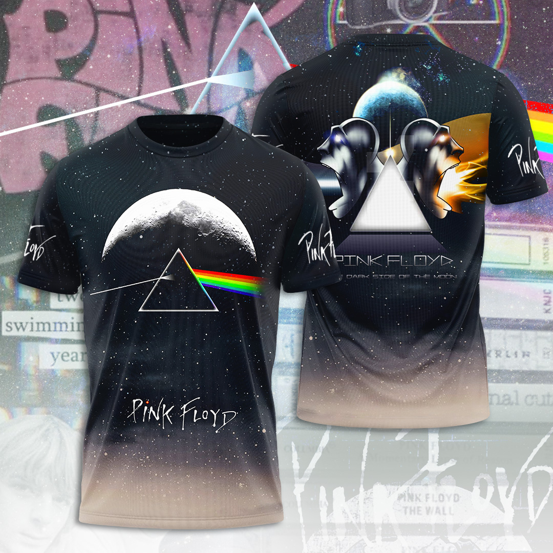 Pink Floyd Moon Reflection Tee  Classic Dark Side Design