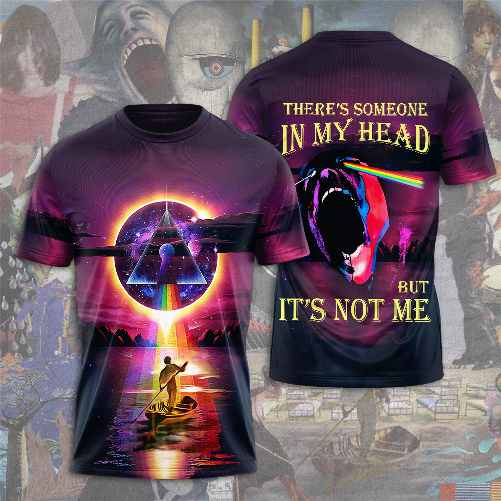 Pink Floyd Someone In My Head Tee  Neon Purple Design