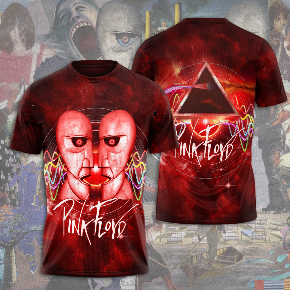 Pink Floyd Red Prism Mask Shirt  Division Bell Red Edition