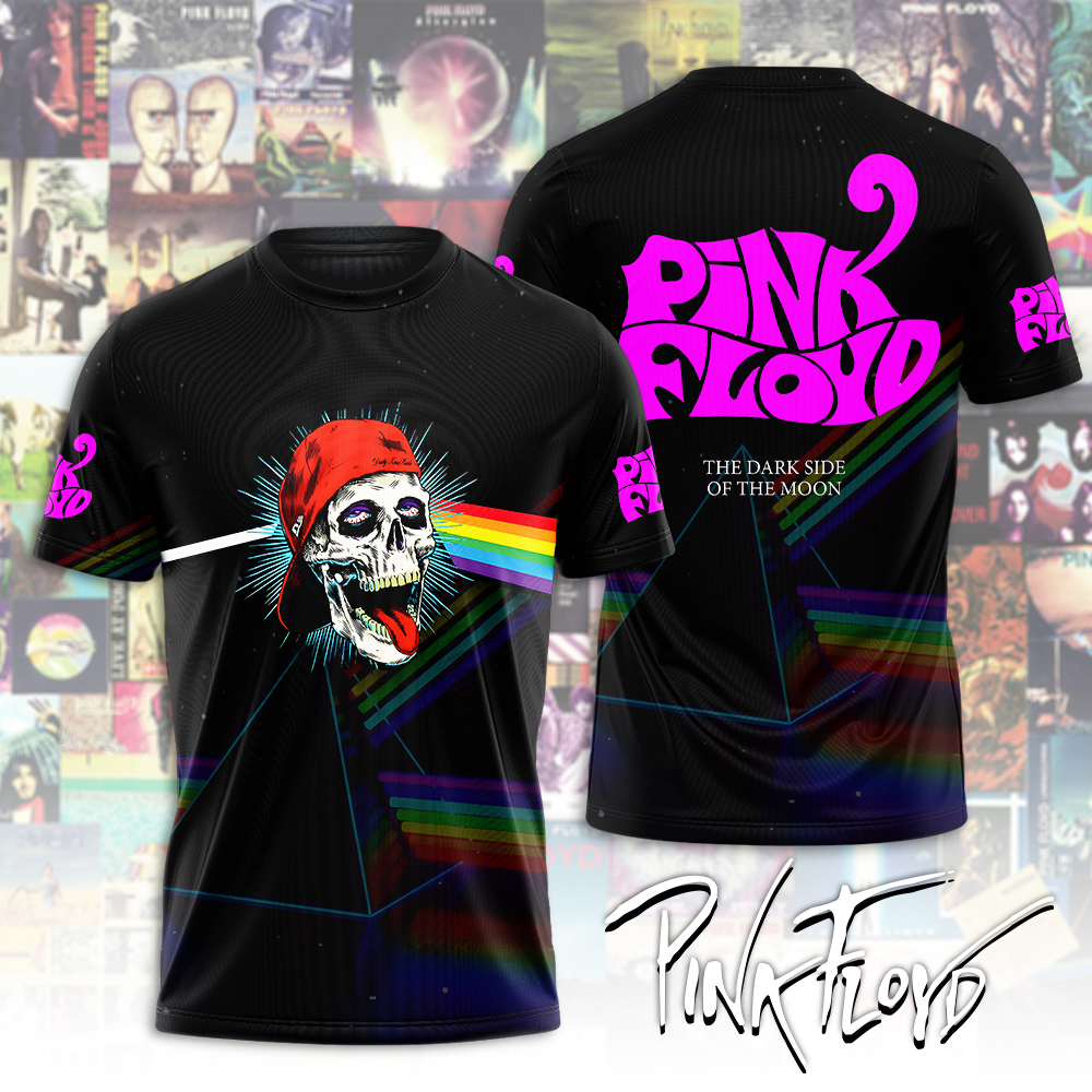 Pink Floyd Neon Skull T-Shirt  Retro Glow Edition