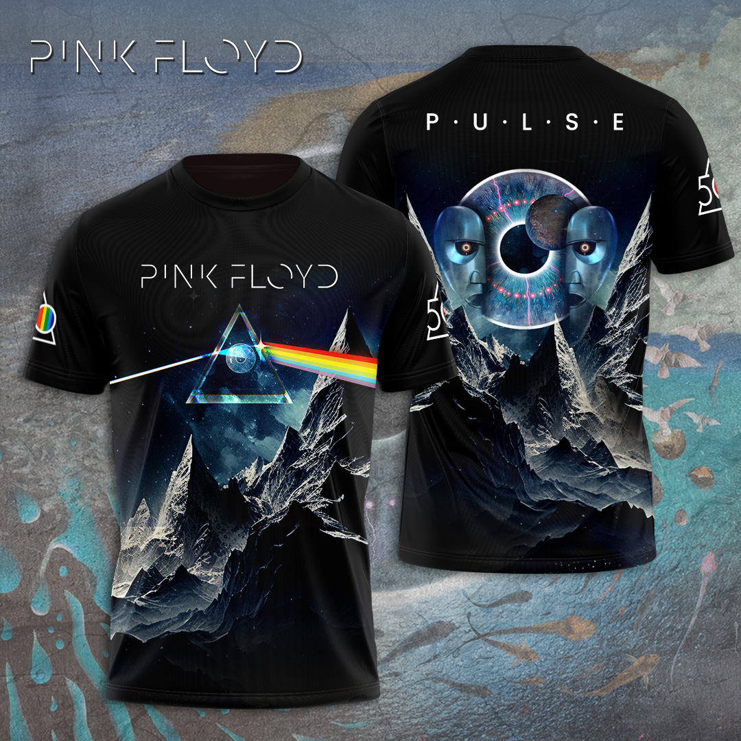 Pink Floyd Pulse Cosmic Tee  Dark Soundwave Print