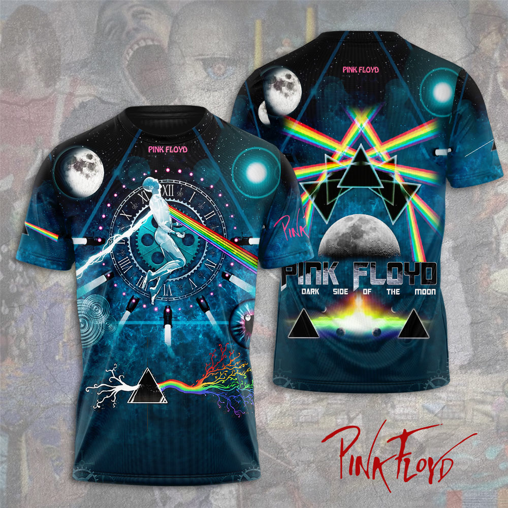 Pink Floyd Dual Mask Tee  Division Bell Psychedelic Print