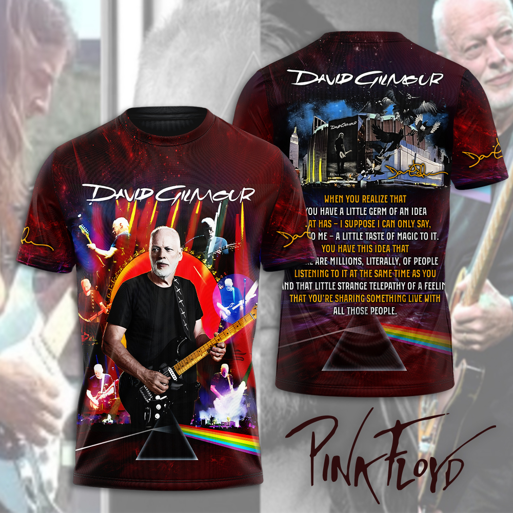 David Gilmour Legacy Shirt  2024 Tour Print Version