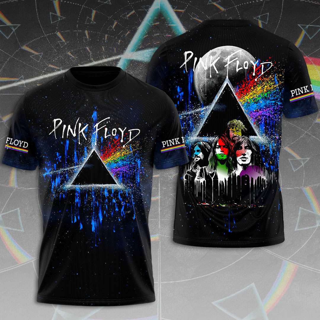 Pink Floyd Rainbow Spectrum Tee  Dark Side Galaxy Print
