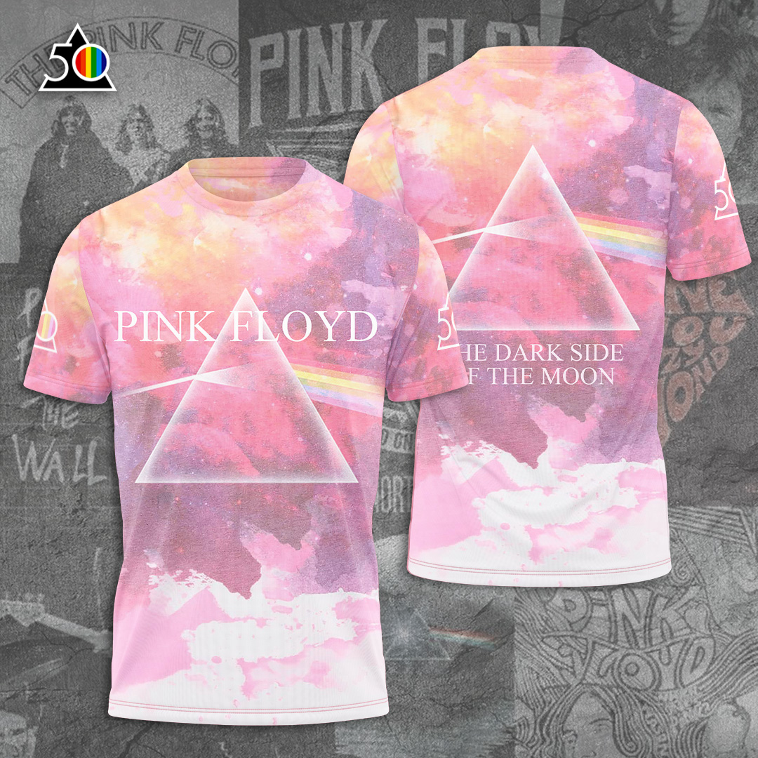 Pink Floyd Pink Prism T-Shirt  Minimal Gradient Edition