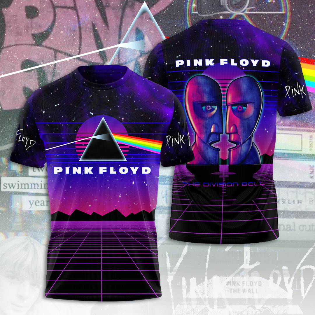 Pink Floyd Dark Side Neon Shirt  Gradient Nightwave