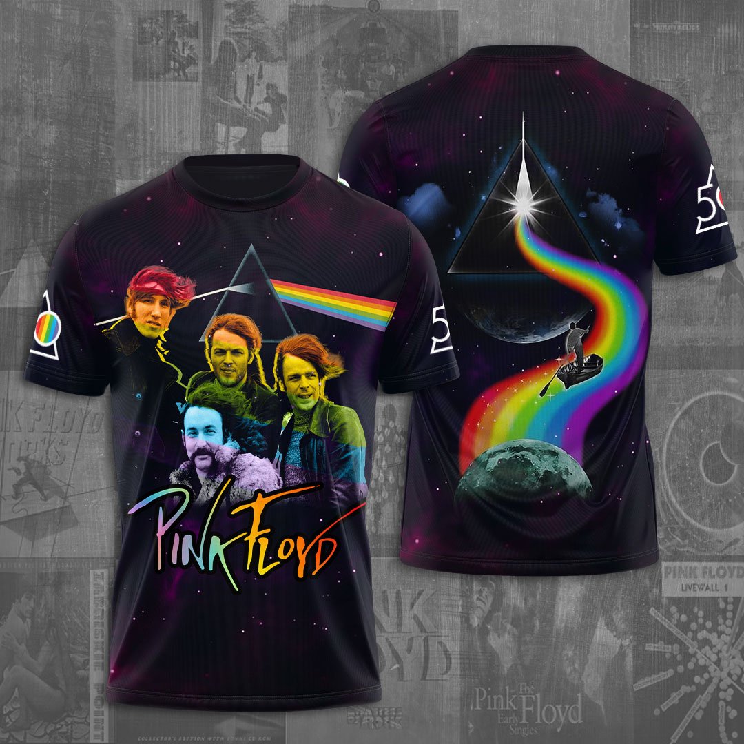 Pink Floyd Band Prism T-Shirt  Rainbow Spectrum Edition
