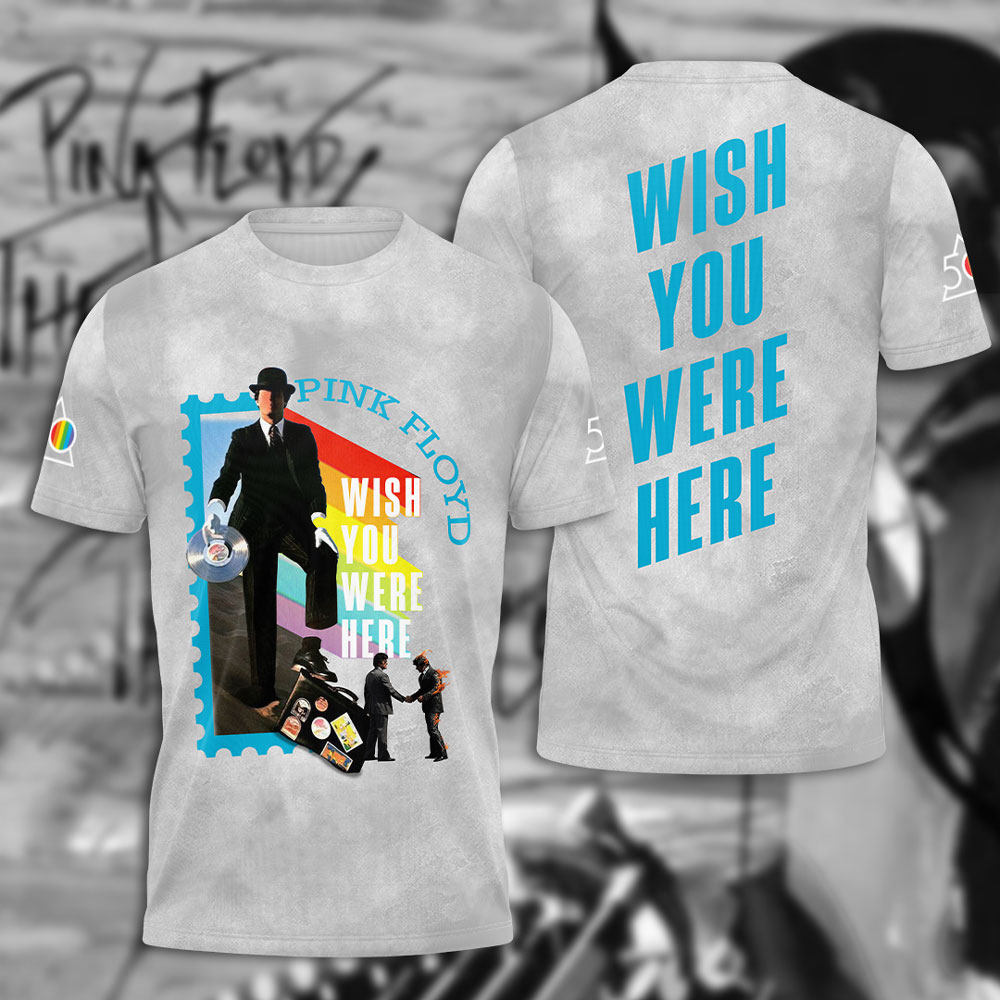 Pink Floyd Wish You Were Here Tee  Minimal Retro Design