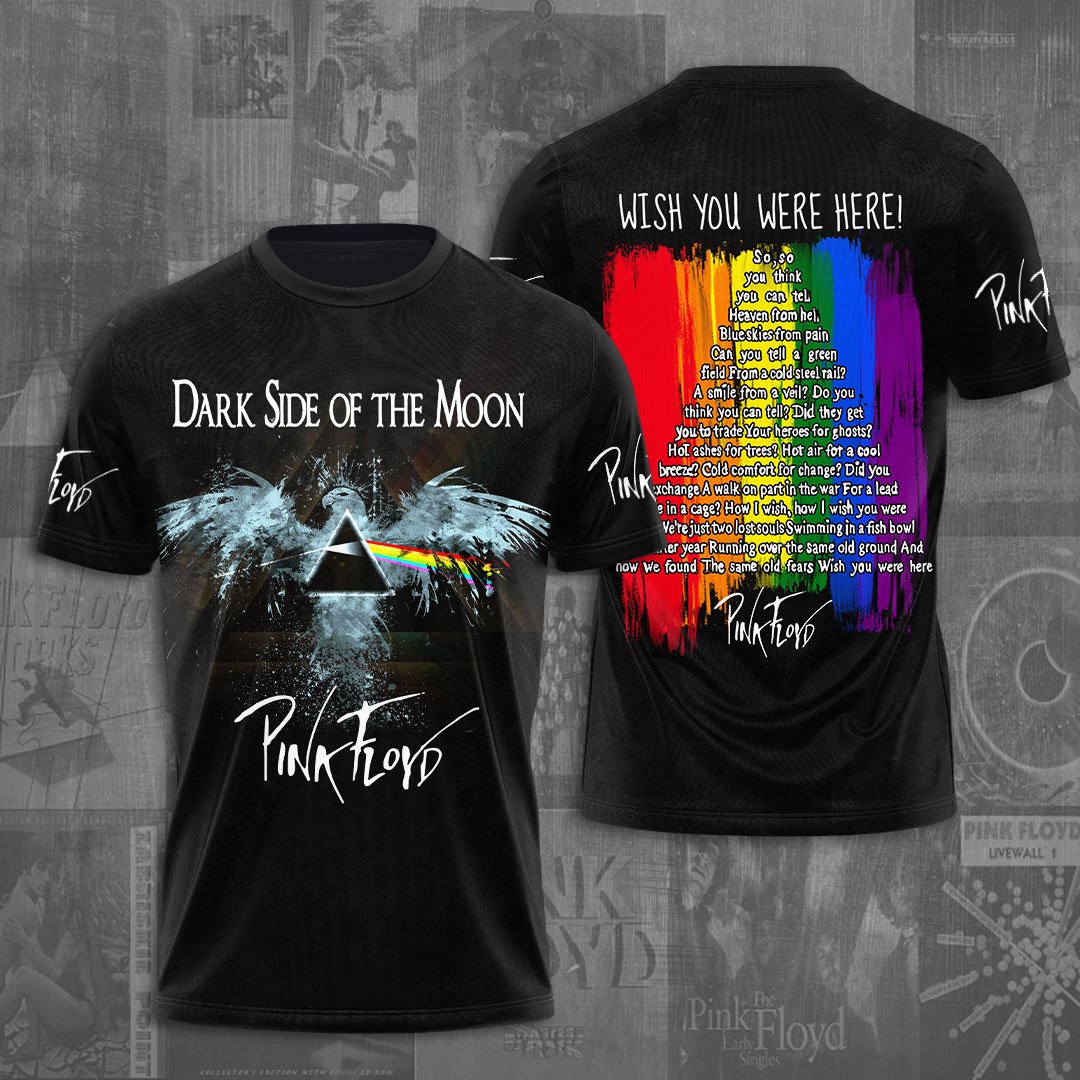 Pink Floyd Dark Side Tribute Tee  Rainbow Wave Edition