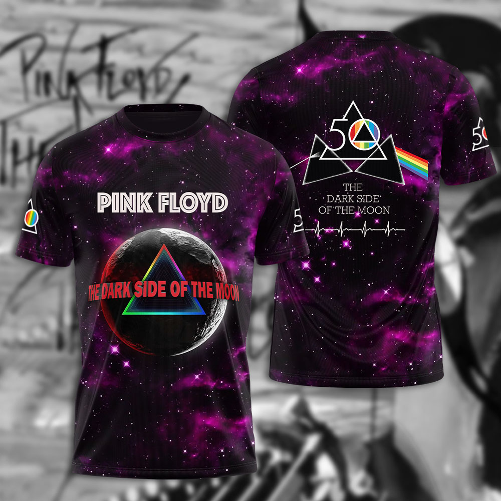 Pink Floyd Neon Pyramid Shirt  Cosmic Light Print
