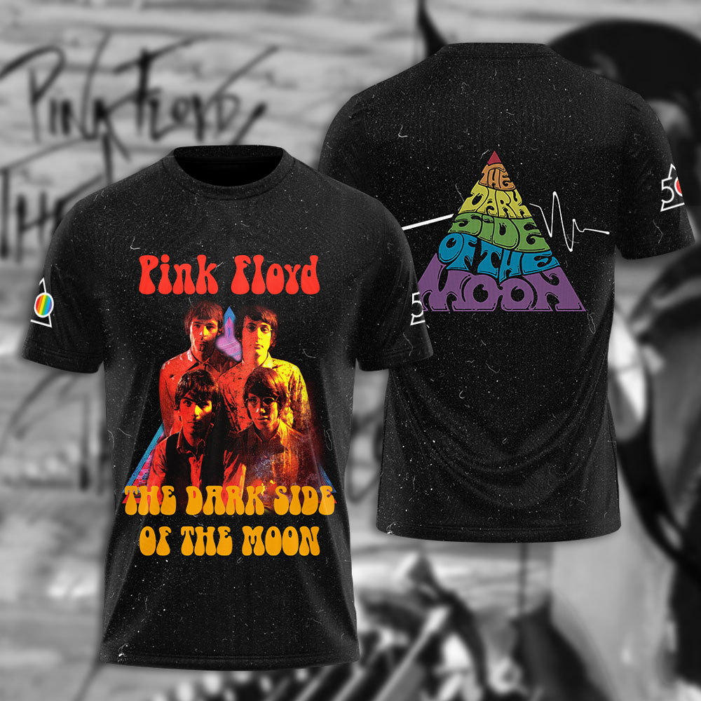 Pink Floyd Dark Fire Tee  The Dark Side Flame Version