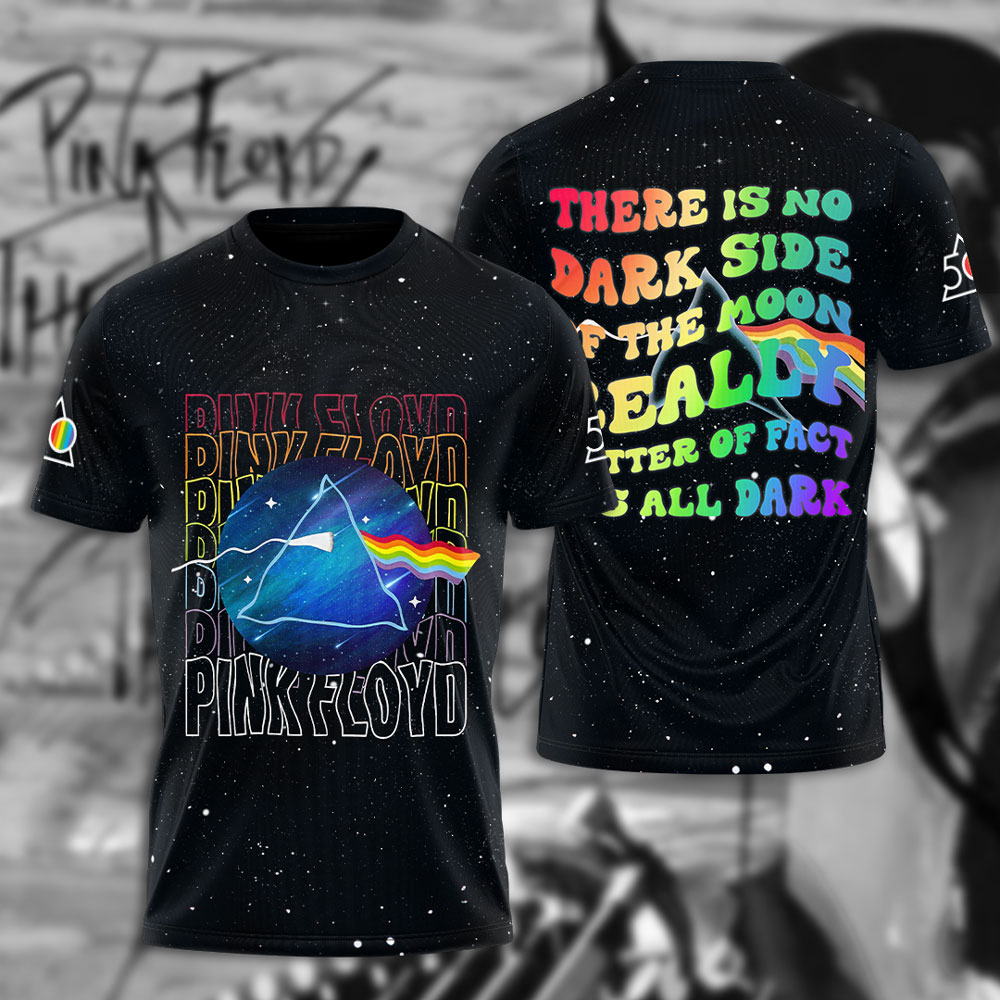 Pink Floyd Rainbow Quote Tee  There Is No Dark Side Edition