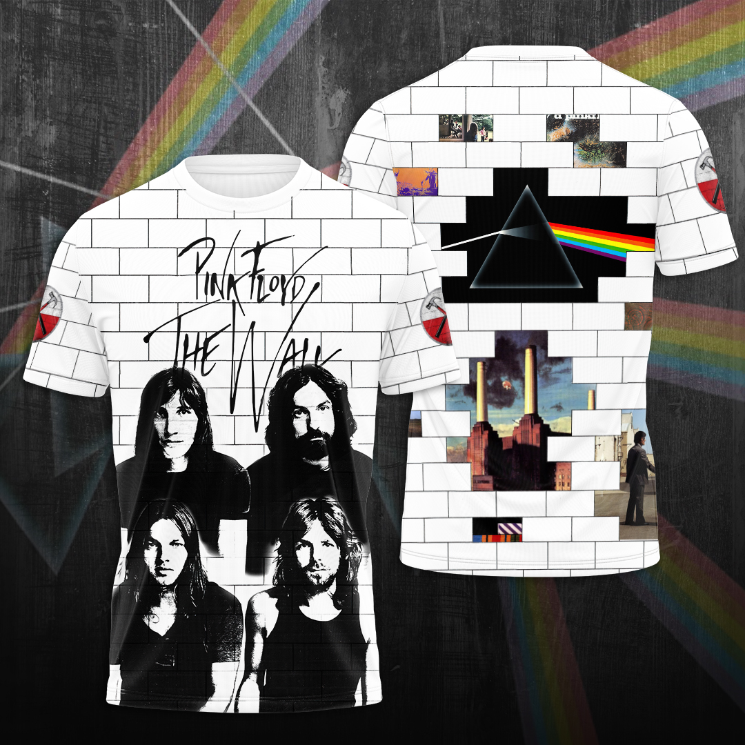Pink Floyd Wall Members Shirt  Brick Poster Style