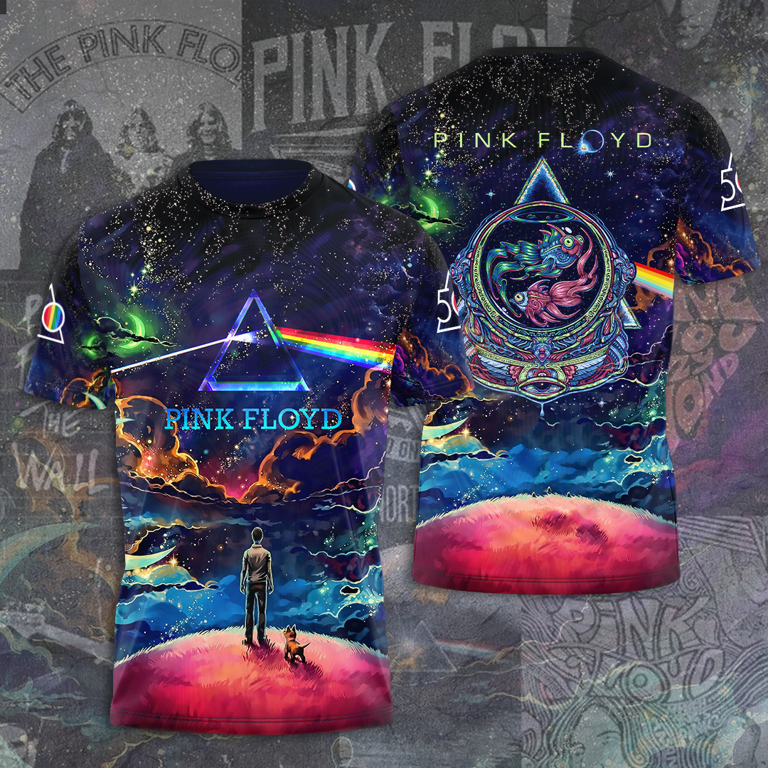 Pink Floyd Space Voyage Tee  Galaxy Pyramid Print