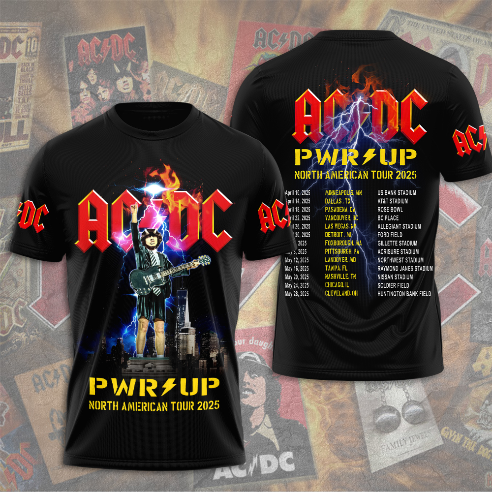Ac/Dc X Angus Young 3D Shirt- Maitm 9642