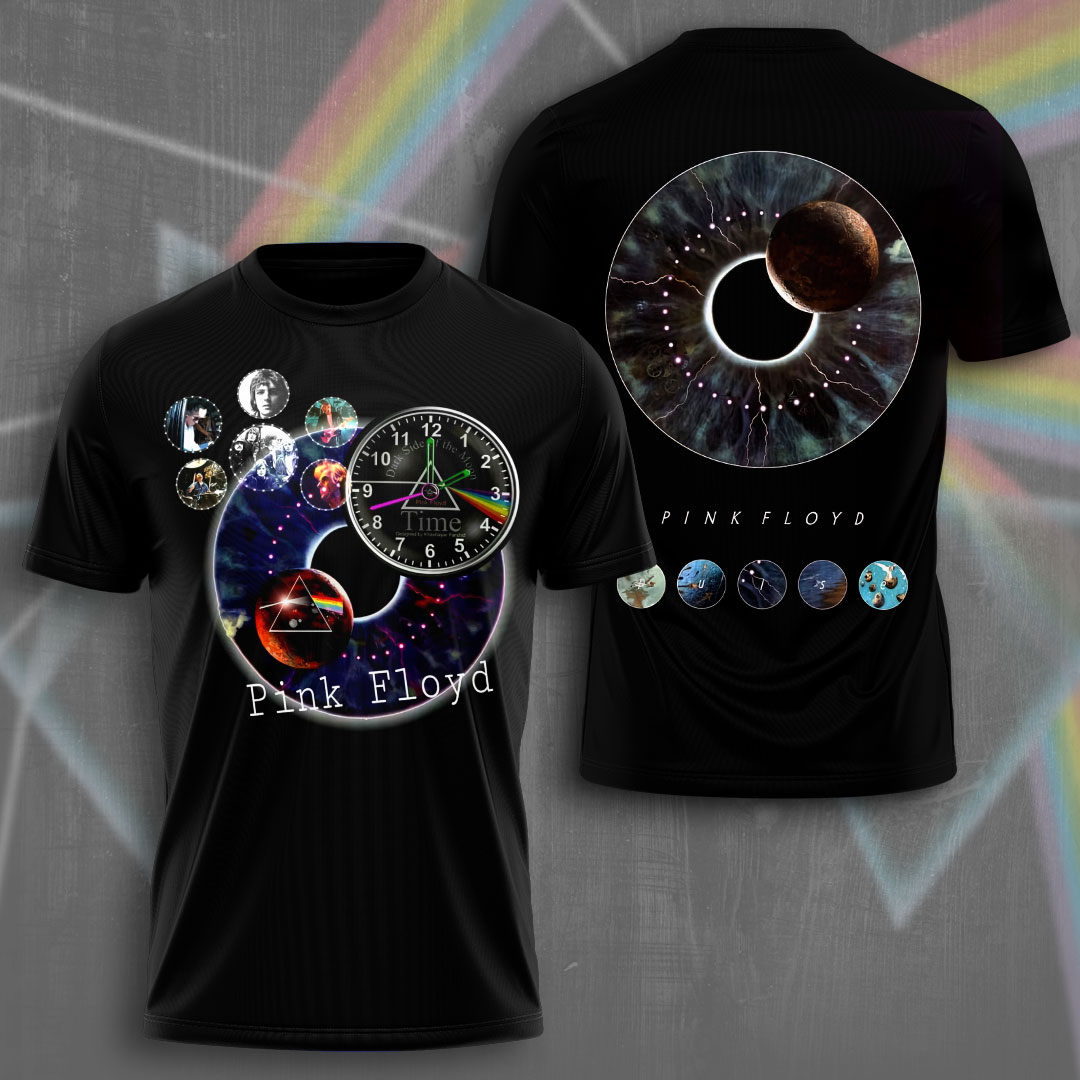 Pink Floyd Retro Astral Tee  Galactic Record Print