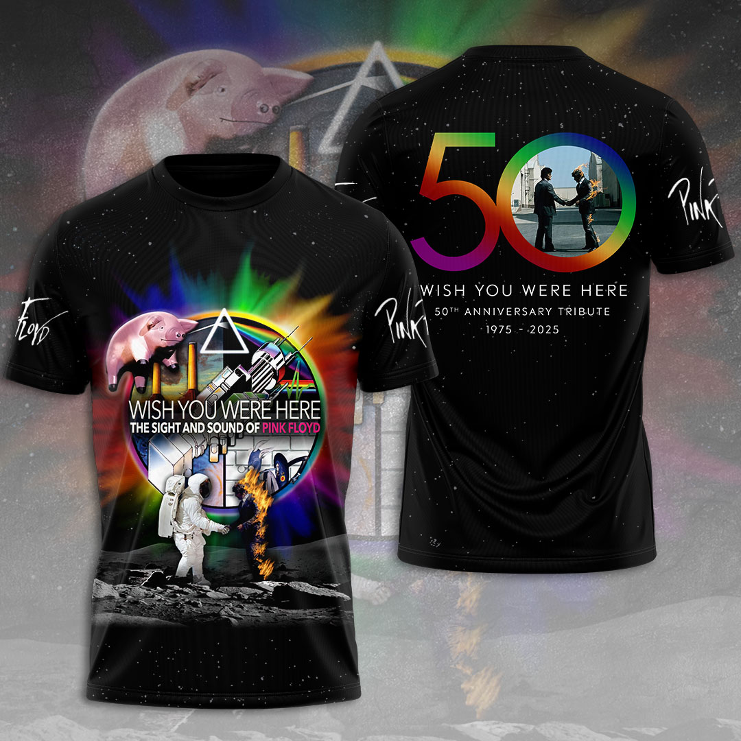 Pink Floyd 50 Years Collector Tee  Anniversary Design