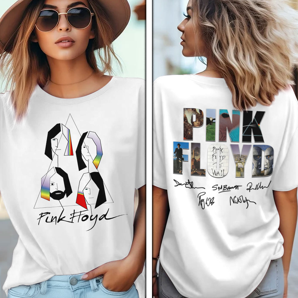 Pink Floyd 3D Shirt White Women