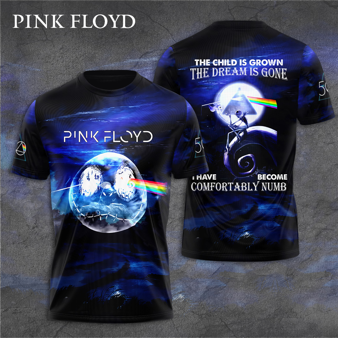 Pink Floyd Moonlight Echo Tee  Blue Cosmic Version