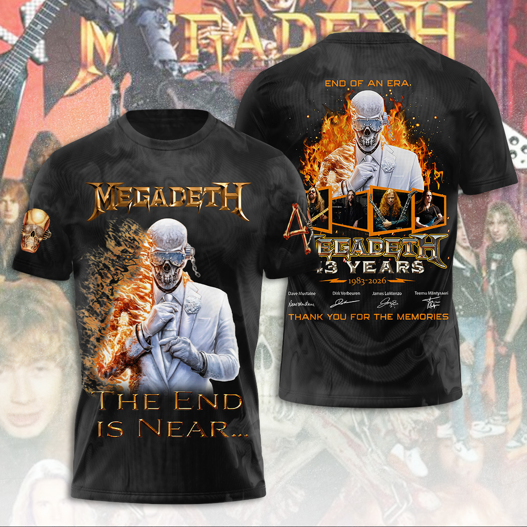 Megadeth The And Is Near 2026 3D Shirt