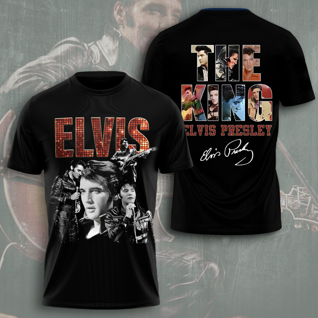 Elvis Presley The King Shirt Black