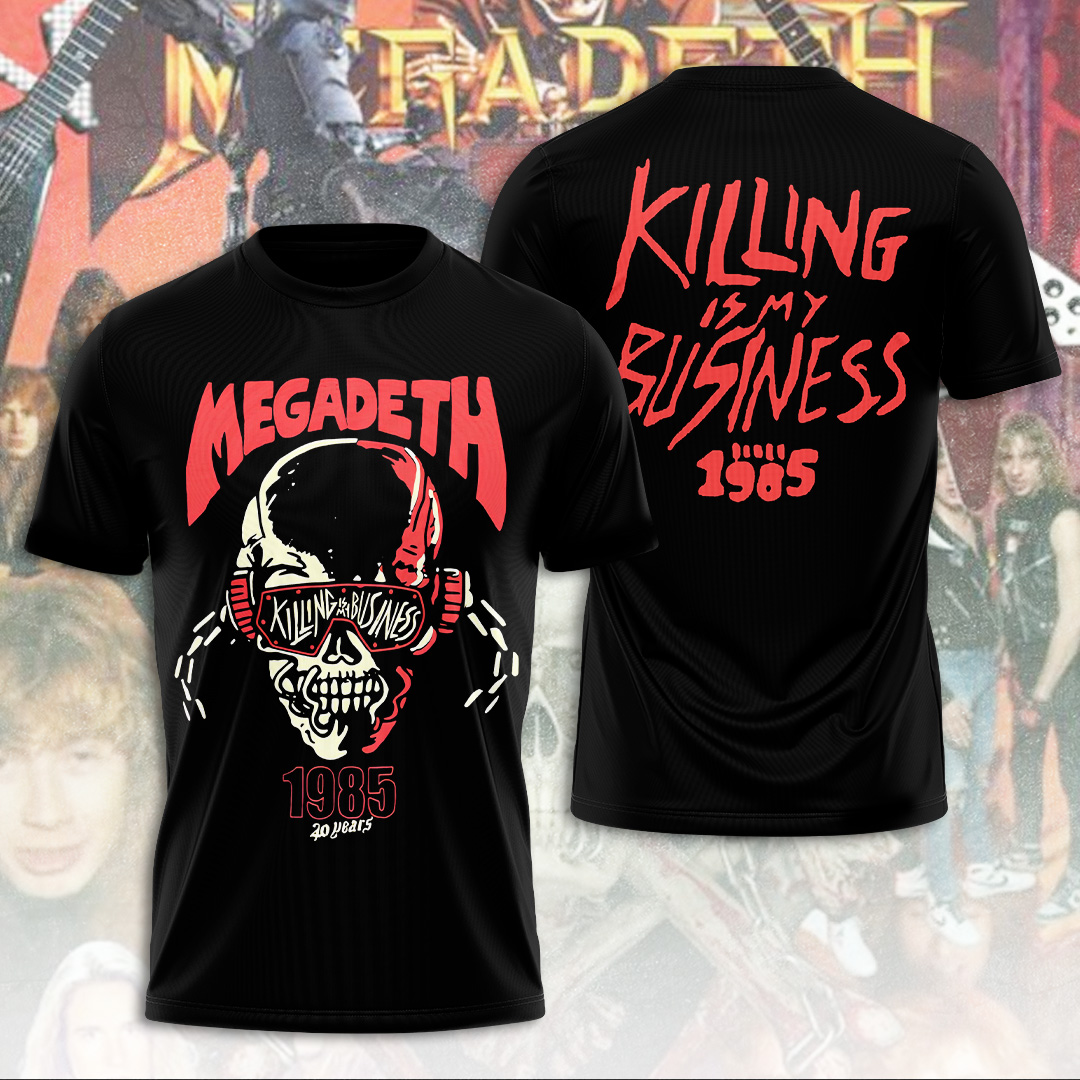 Megadeth Killing Is My Business 1985 Shirt Black