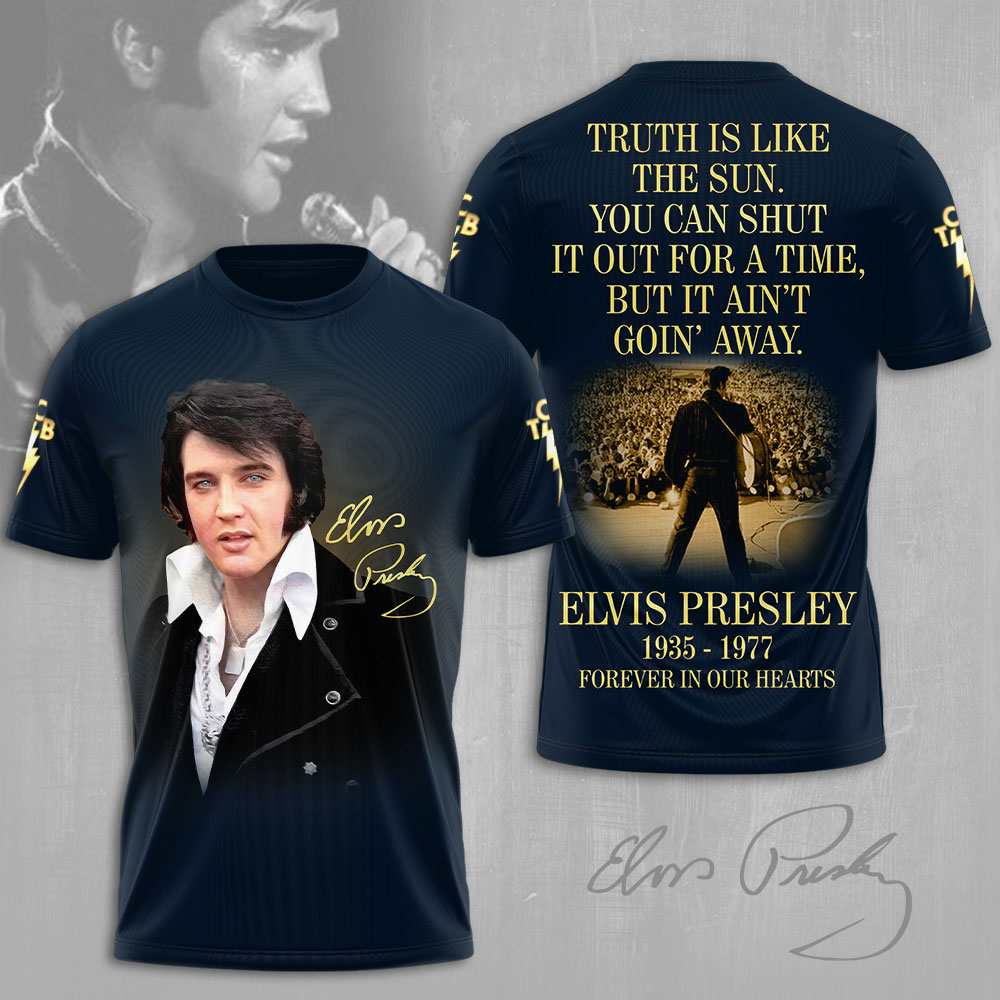 Elvis Presley 1935-1977 Shirt Navy 