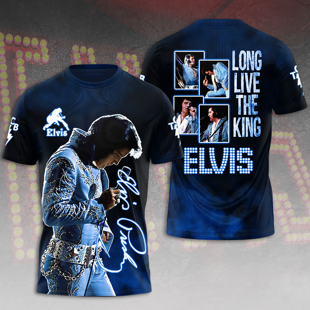 Elvis Presley Long Live The King Shirt Blue