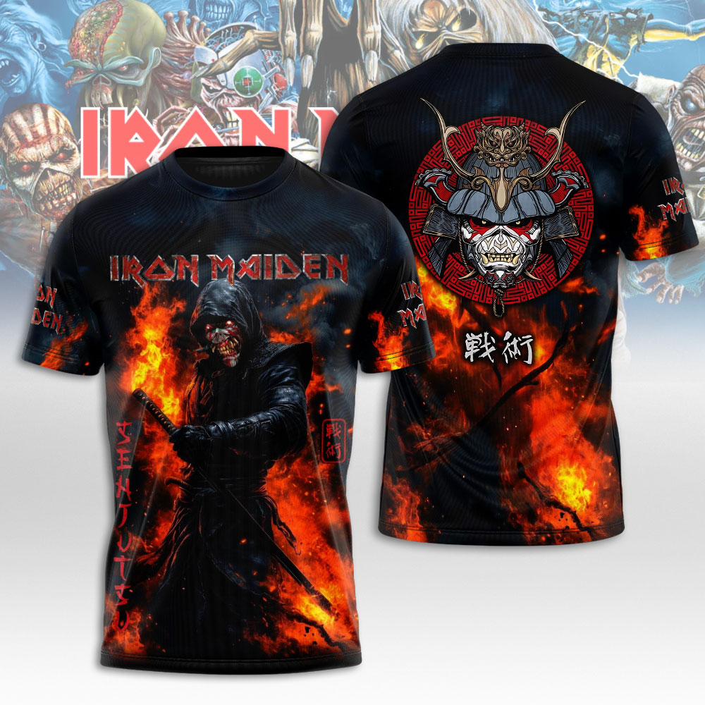 Iron Maiden Fire Logo Shirt
