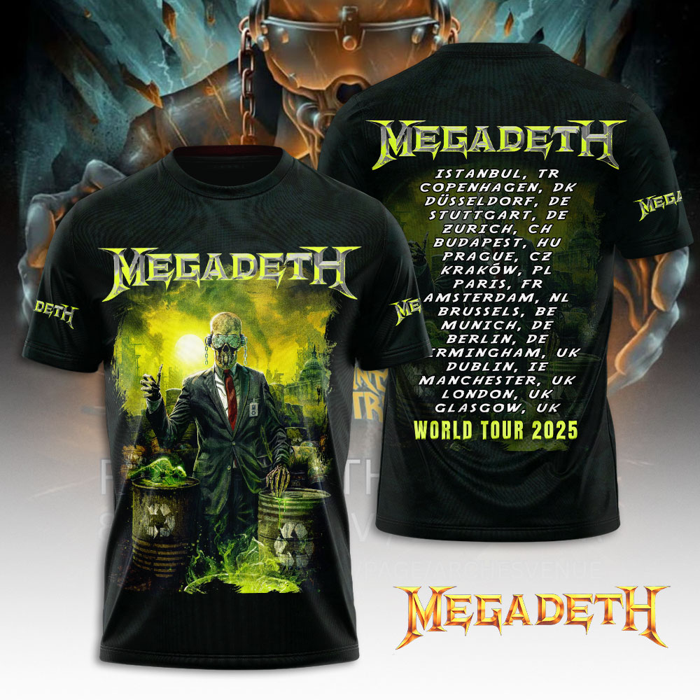 Megadeth Vic Rattlehead Tour 2025 Shirt