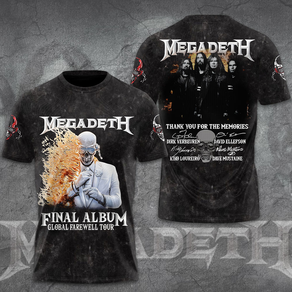Megadeth Final Members Album 2026 Shirt