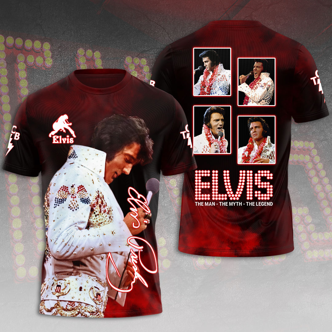 Elvis Presley 3D Shirt Red