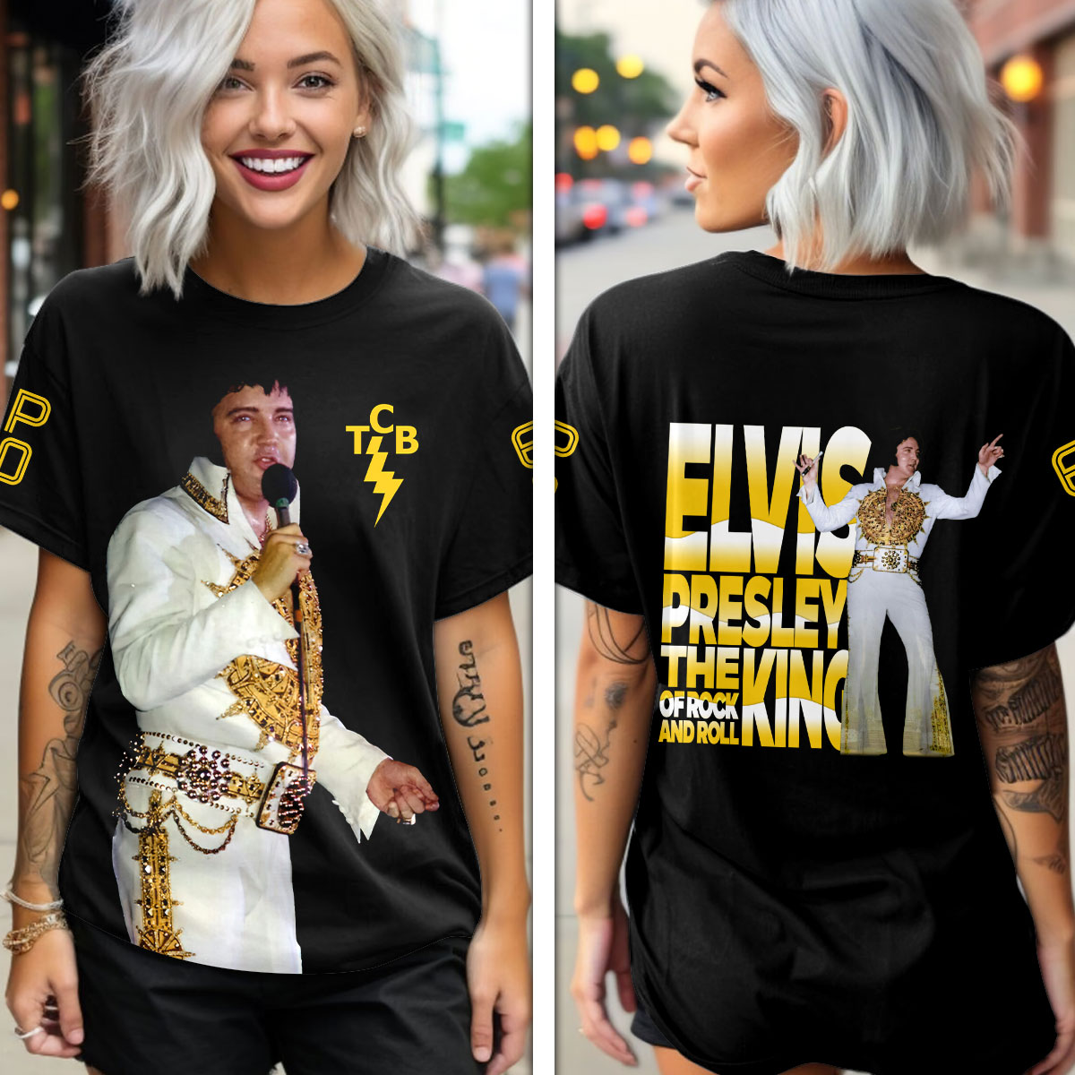 Elvis Presley The King Shirt Women Black