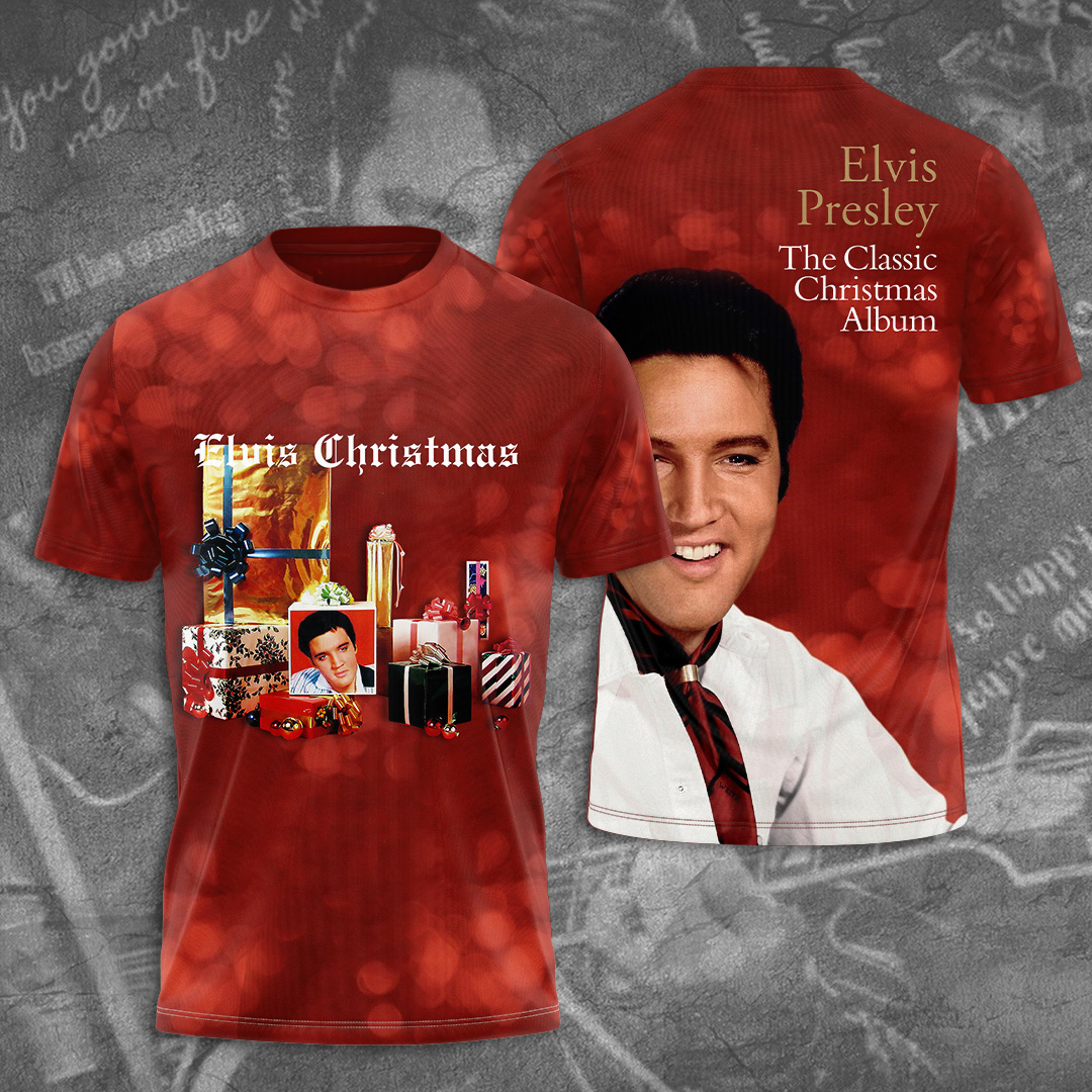 Elvis Presley Christmas Album Shirt Red
