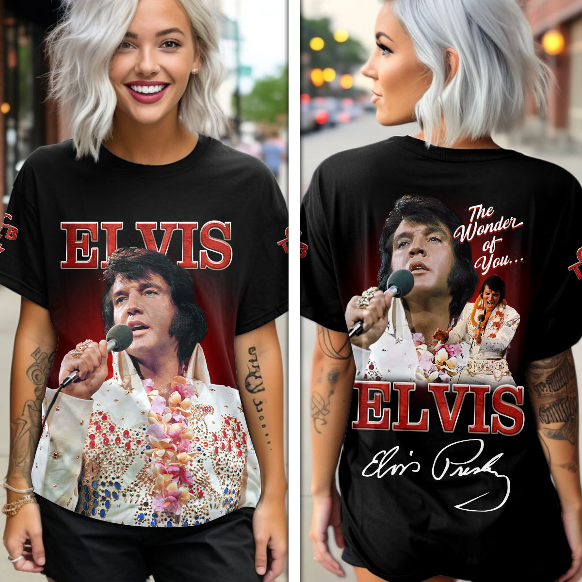 Elvis Presley The King Of Rock And Roll Shirt Women