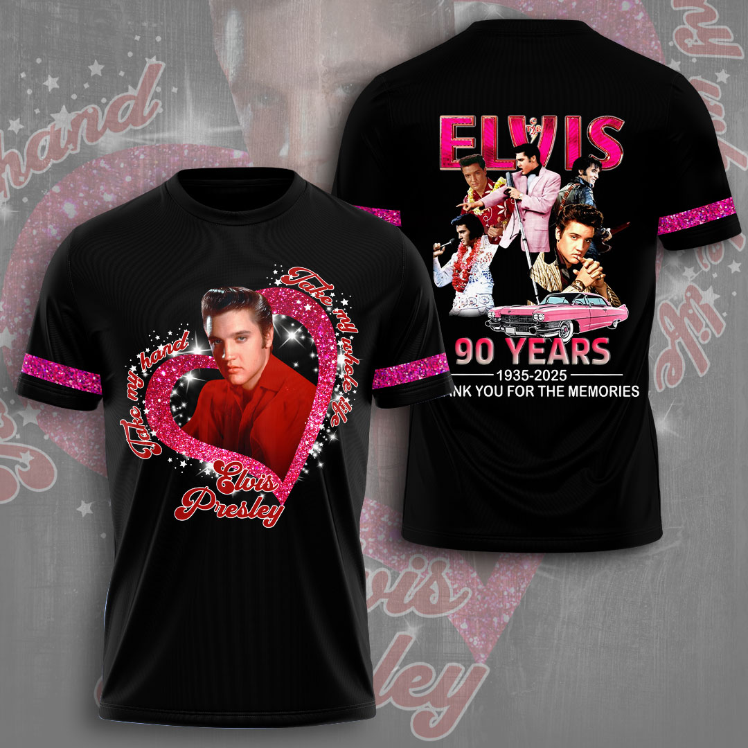 Elvis Presley Music Rhinestones Shirt