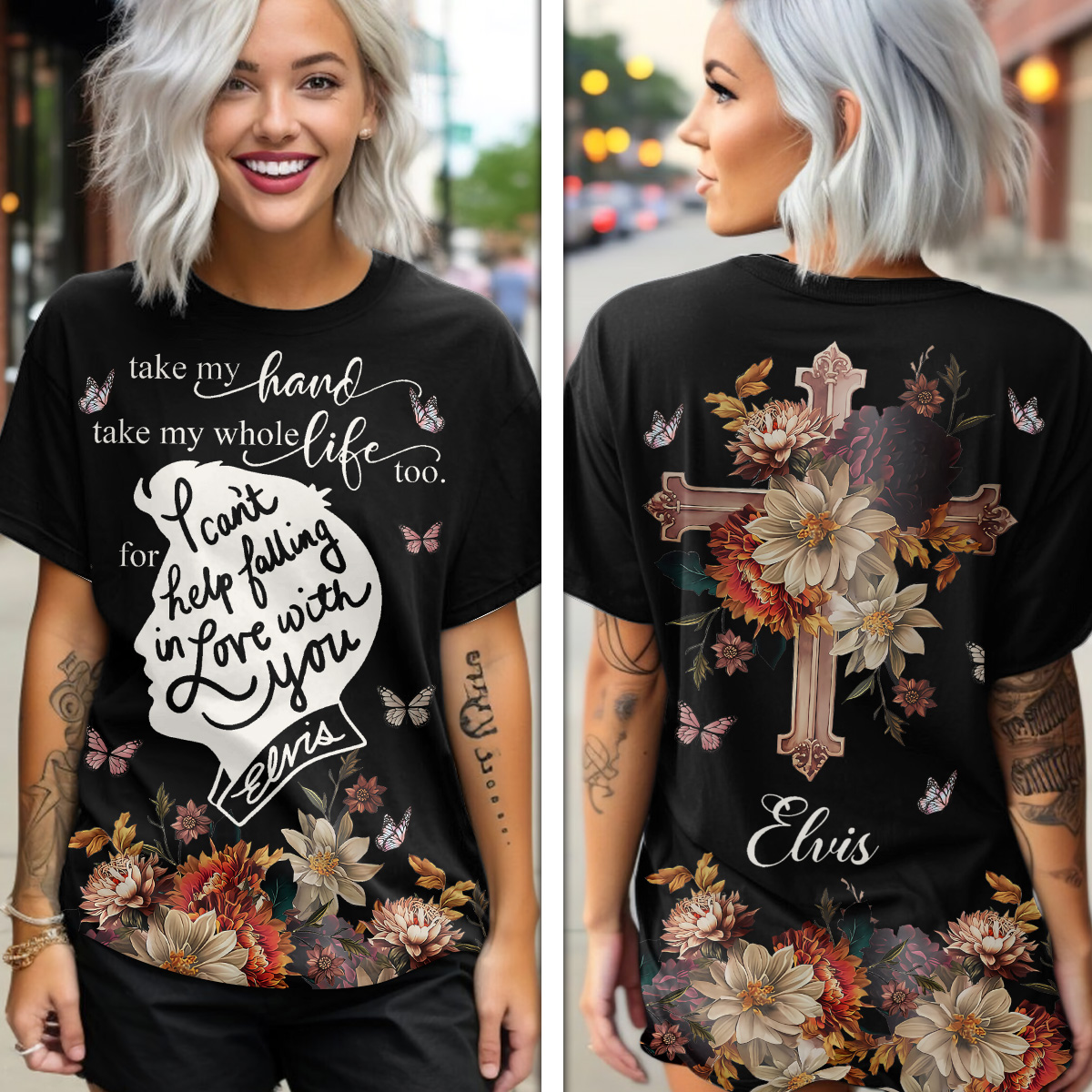 Elvis Presley Rock And Roll Can'T Help Falling In Love Shirt