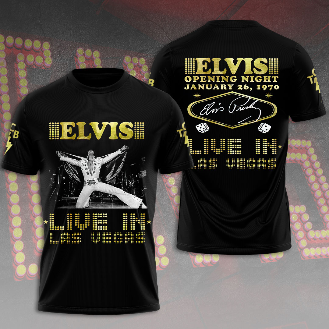 Elvis Presley Rock And Roll Jailhouse Rock Script Shirt