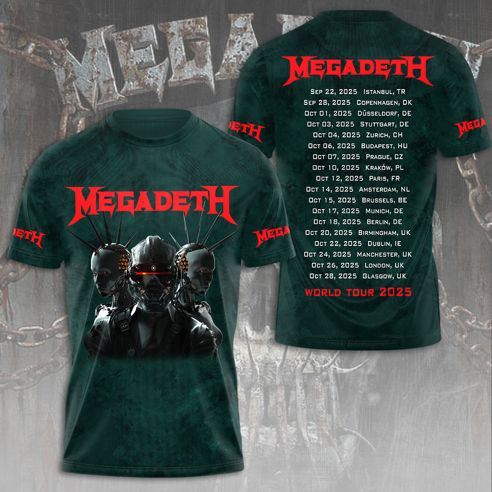 Megadeth Tour 2025 Shirt Green