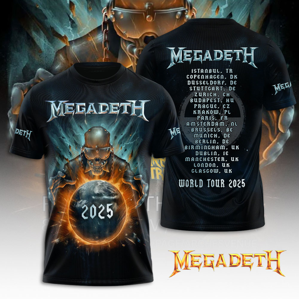 Megadeth Live Tour 2025 Shirt