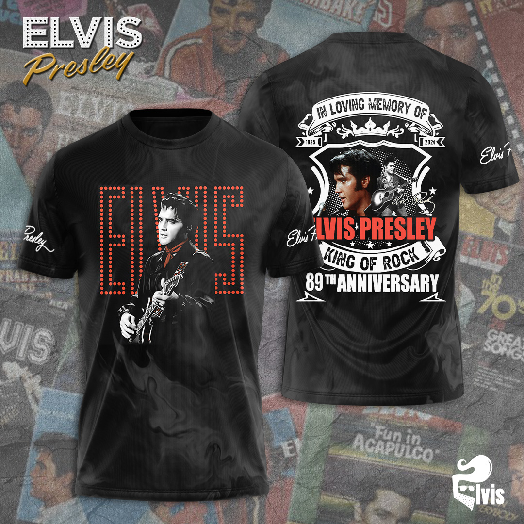 Elvis Presley Black Sun Studio Shirt