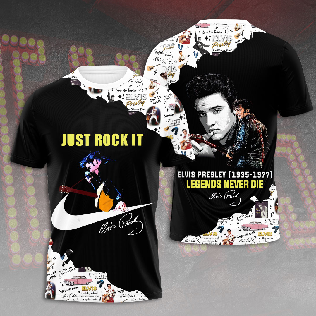 Elvis Presley Black Viva Nash Vegas Shirt