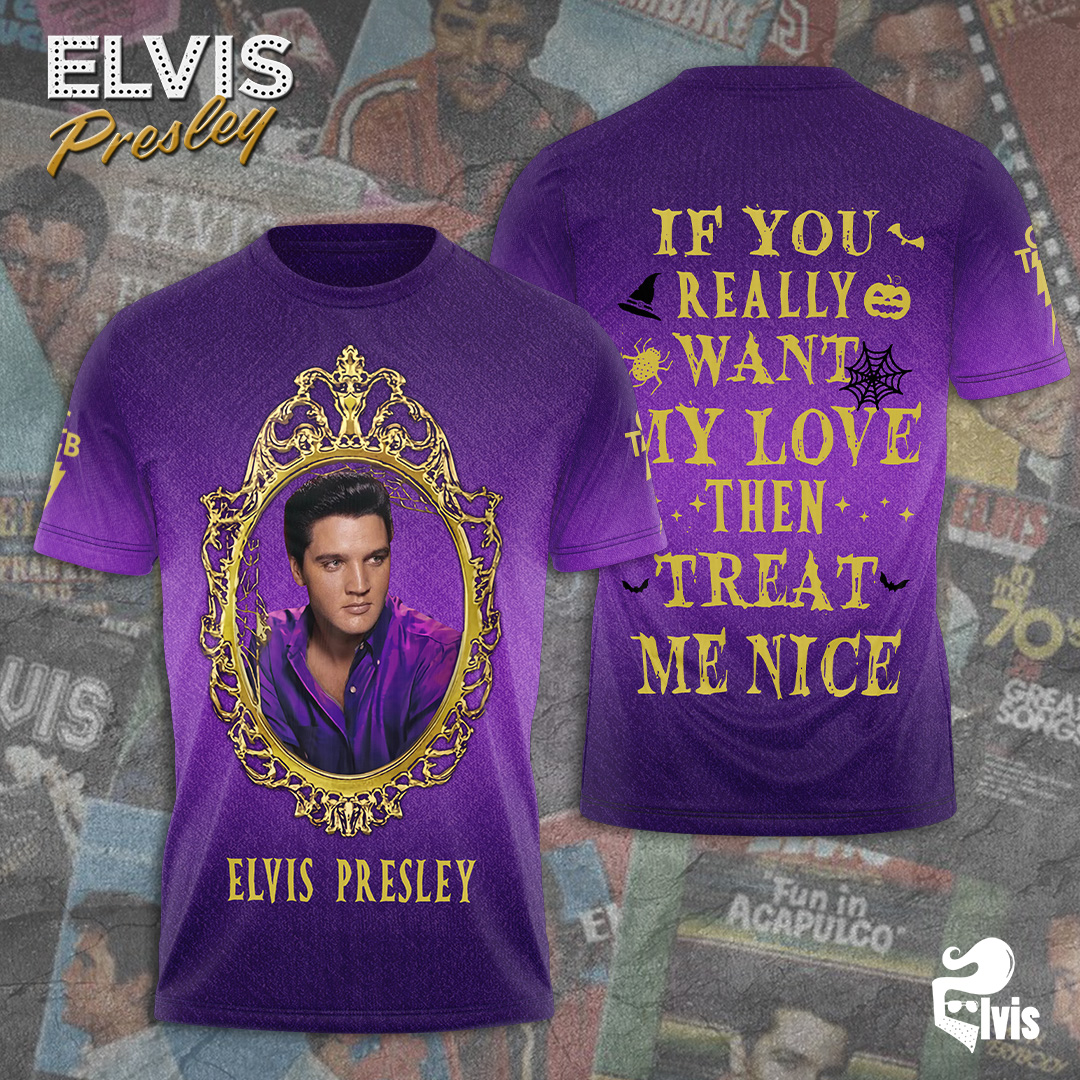 Elvis Presley Black Rhinestones Shirt